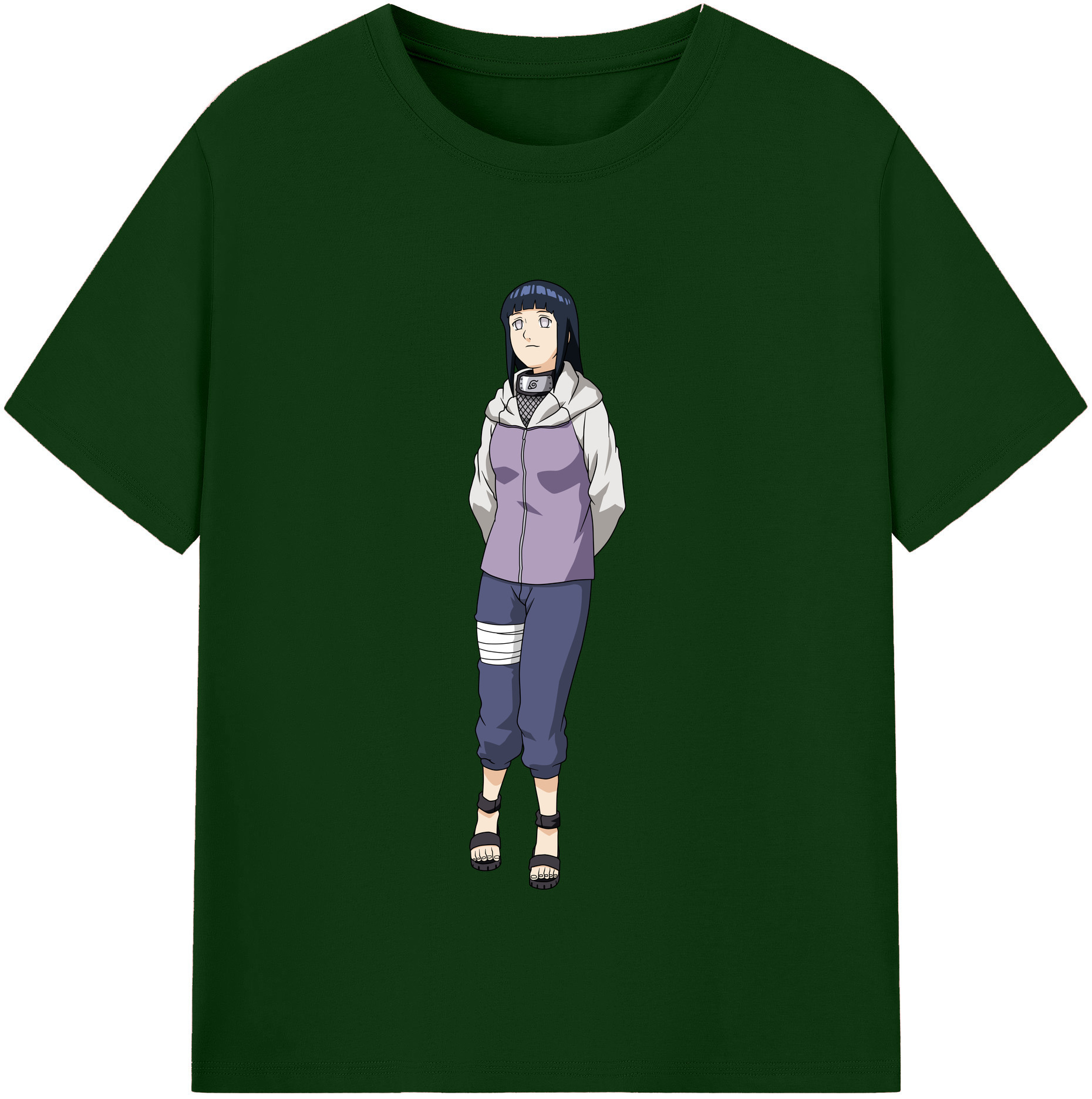 （画像用） NARUTO -ナルト- 日向ヒナタ Hyūga Hinata 綿100％半袖Tシャツ（フロントプリント）